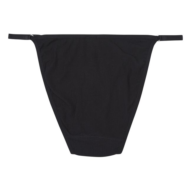 Culotte a costine in cotone bio Ligo | Nero