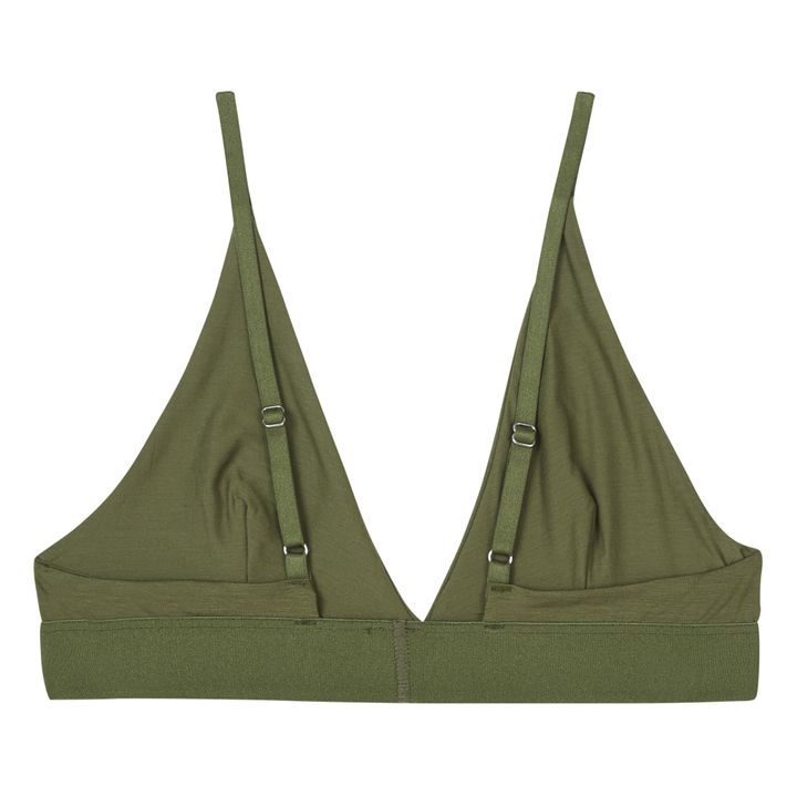 Soutien-Gorge Triangle Bamboo Lyocell | Vert olive- Image produit n°1