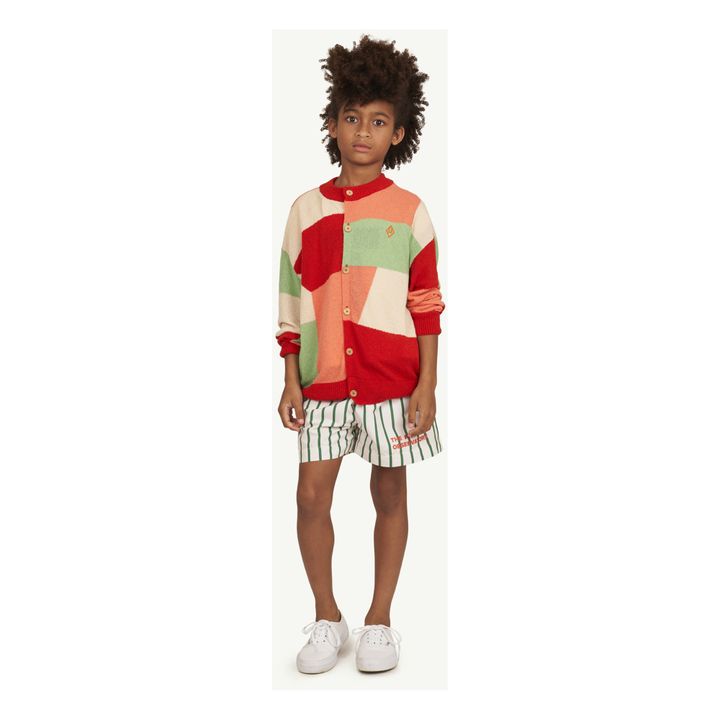 Geometric Shapes Cardigan | Red- Product image n°2