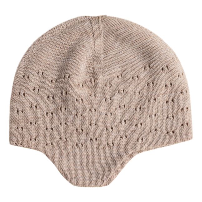 Bonnet Pointelle en Mérinos Dua | Beige