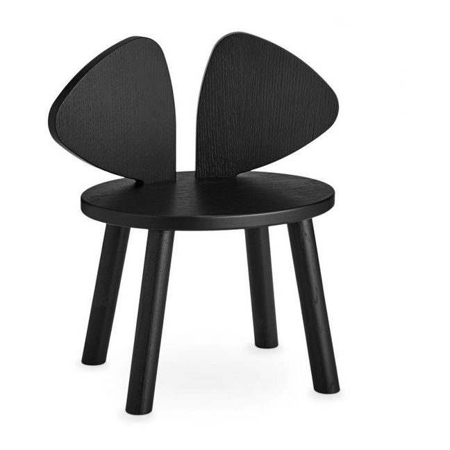 Silla de roble ratón | Negro