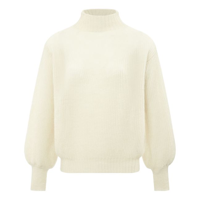 Pull Col Cheminé Mohair | Ecru