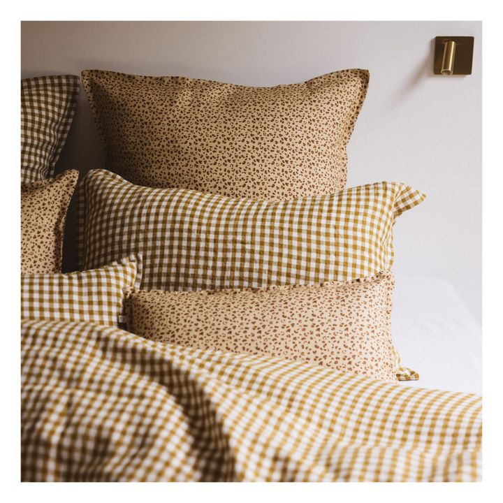 Leo Washed Linen Pillowcase | Sand- Product image n°4