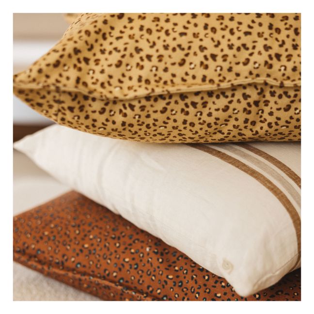 Kissenbezug aus gewaschenem Leinen Leo | Sandfarben