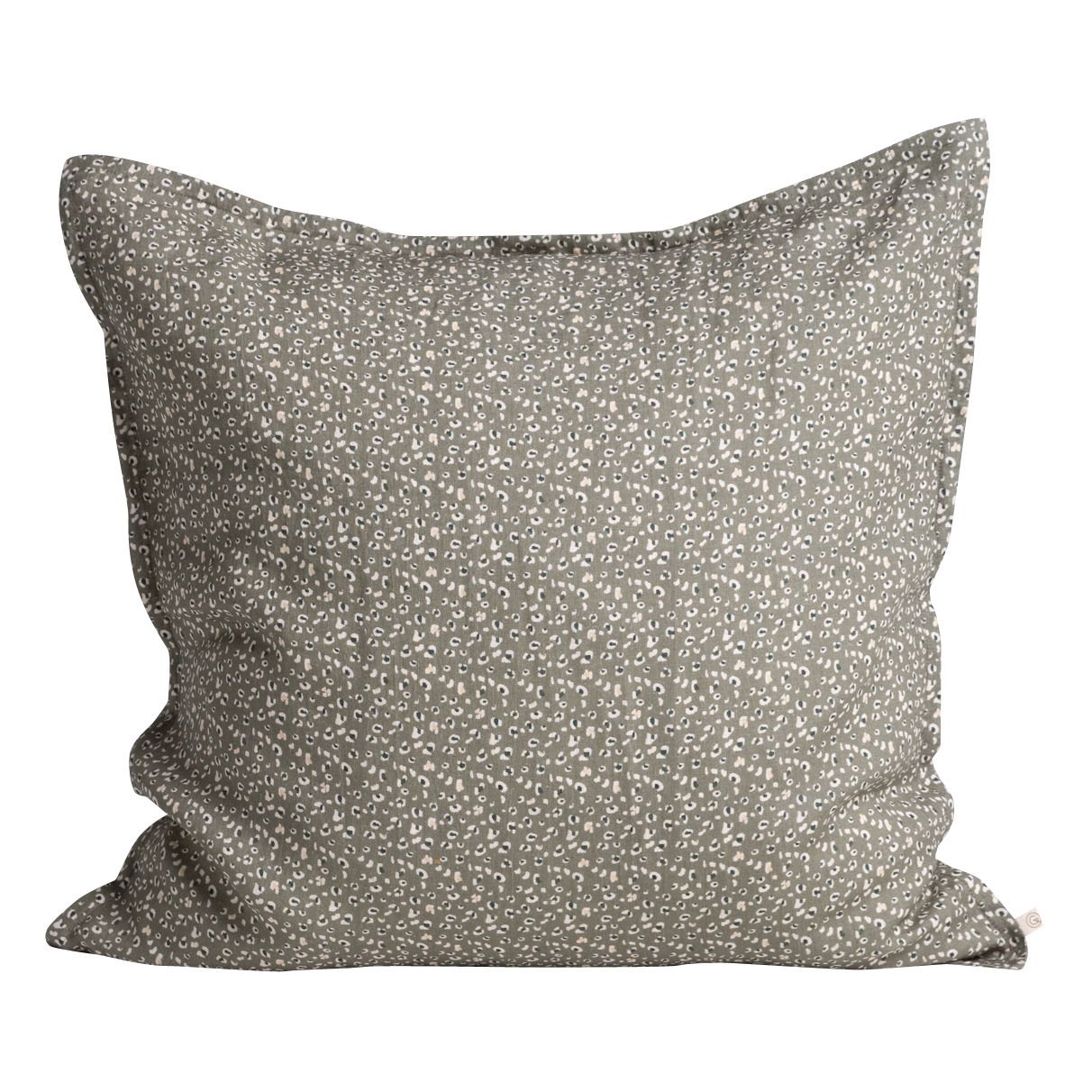 Leo Washed Linen Pillowcase | Khaki- Product image n°0