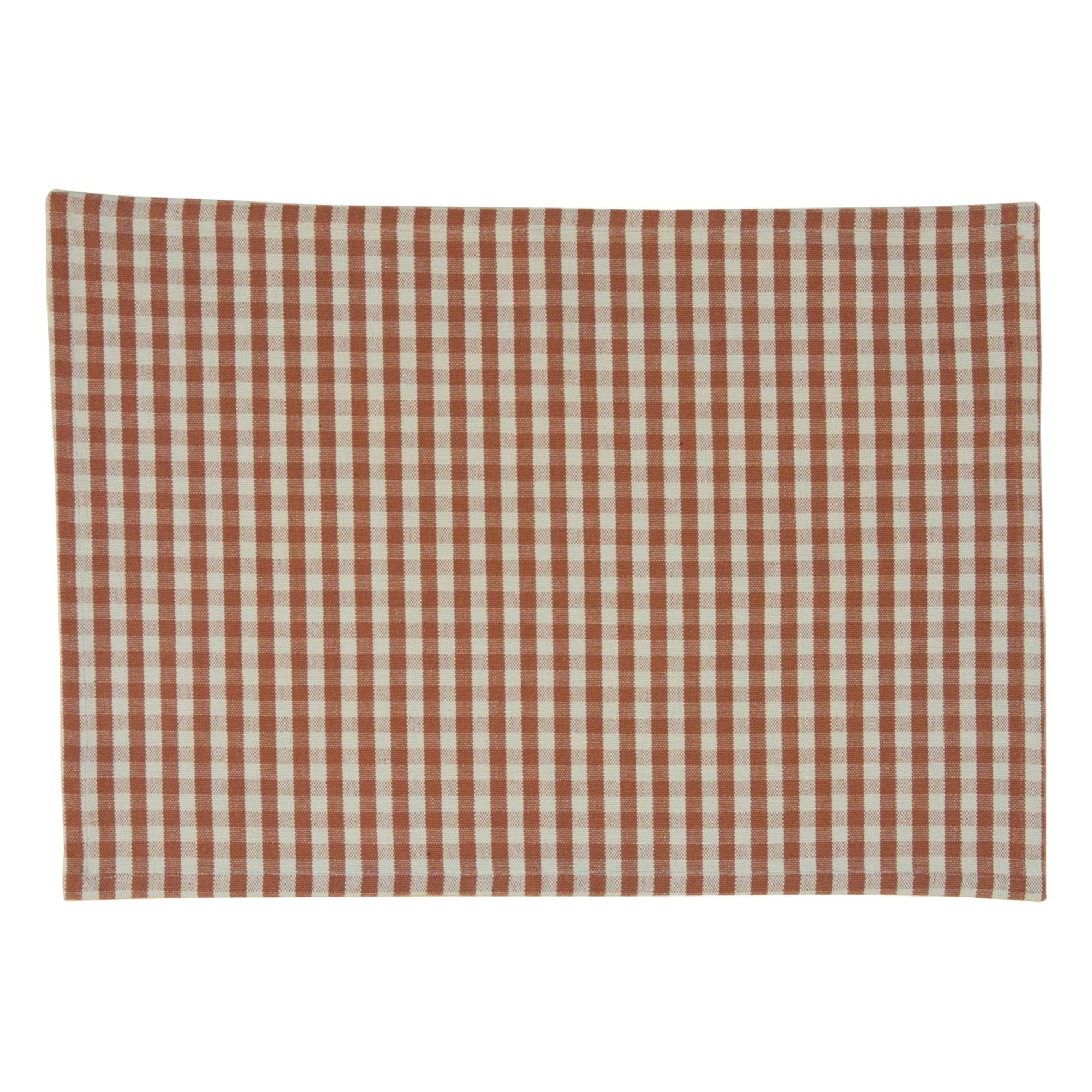 Mantel individual estampado de algodón | Rojo ladrillo- Imagen del producto n°0