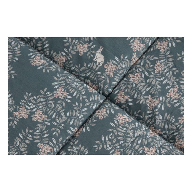 Steppbettdecke Fauna aus Baumwollperkal | Blau