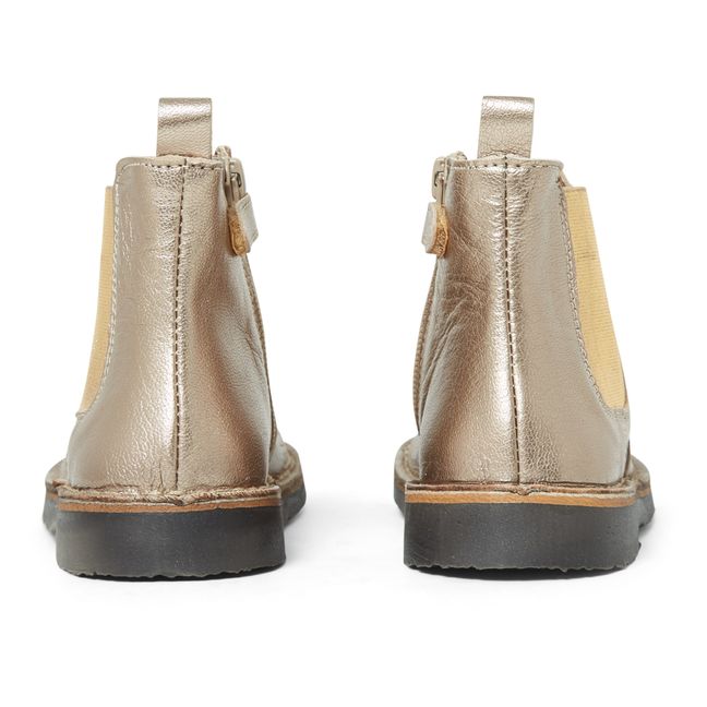 Suede Chelsea Boots | Gold