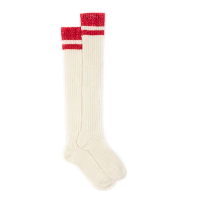 Mohair and Alpaca High Socks | Bianco