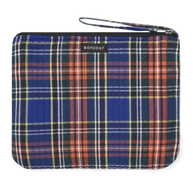 Checkered Pouch | Blue