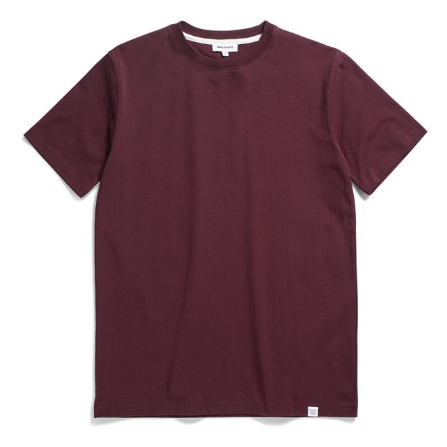 T-Shirt Coton Bio Niels Standard SS | Rouge Brun