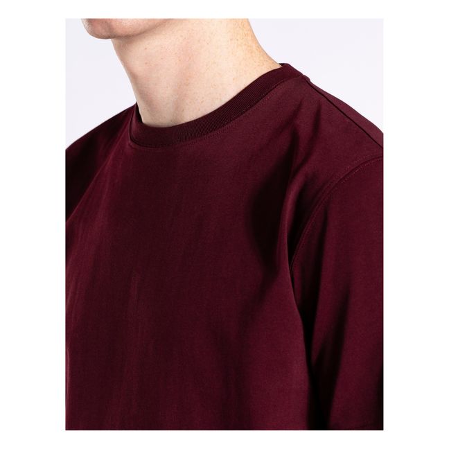 T-Shirt Coton Bio Niels Standard SS | Rouge Brun