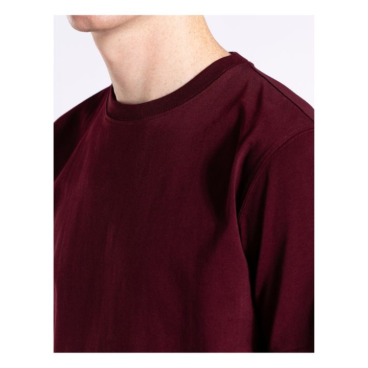 Niels Standard SS Organic Cotton T-Shirt | Rouge Brun- Product image n°3