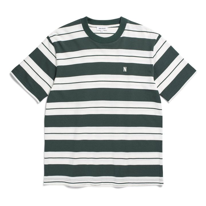 Johannes Varsity Stripe T-Shirt | Green- Product image n°0