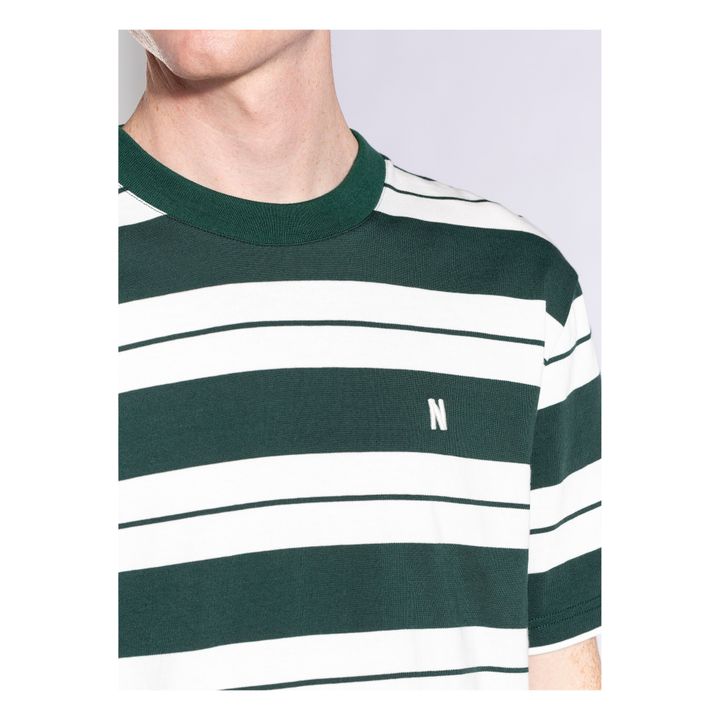 Johannes Varsity Stripe T-Shirt | Green- Product image n°3