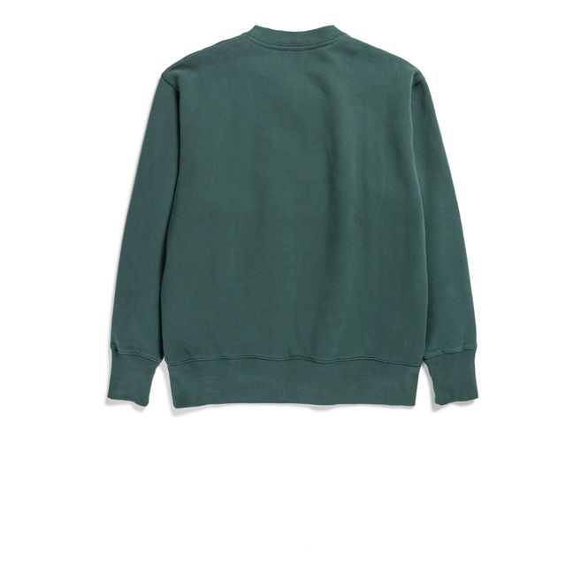 Arne Varsity N Recycled Cotton Sweatshirt | Verde scuro