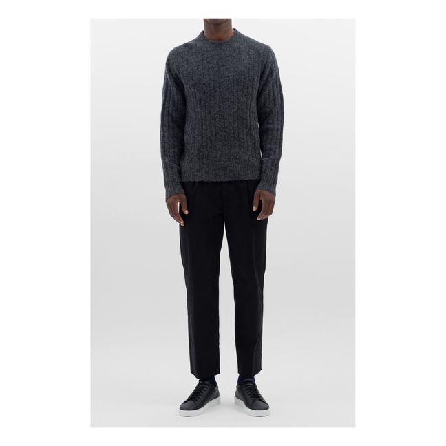 Sigfried Alpaca Wool Sweater | Charcoal grey