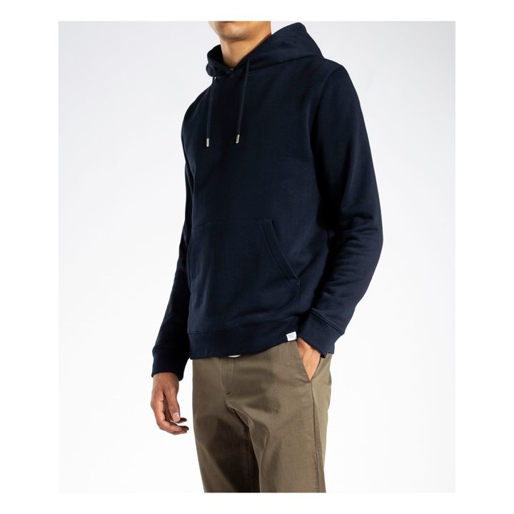 Vagn Classic Organic Cotton Hoodie | Navy blue- Product image n°2
