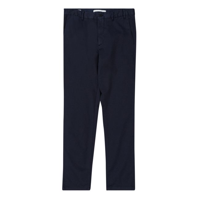 Pantalon Chino Coton Bio Aros Slim  | Bleu marine