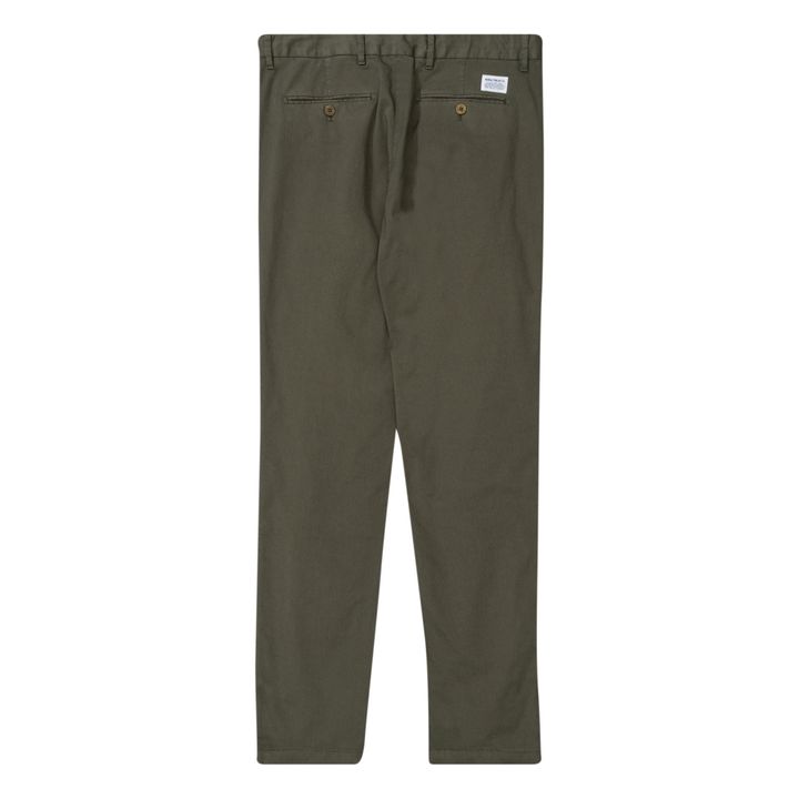 Aros Slim Organic Cotton Chino Trousers  | Verde Kaki- Imagen del producto n°4