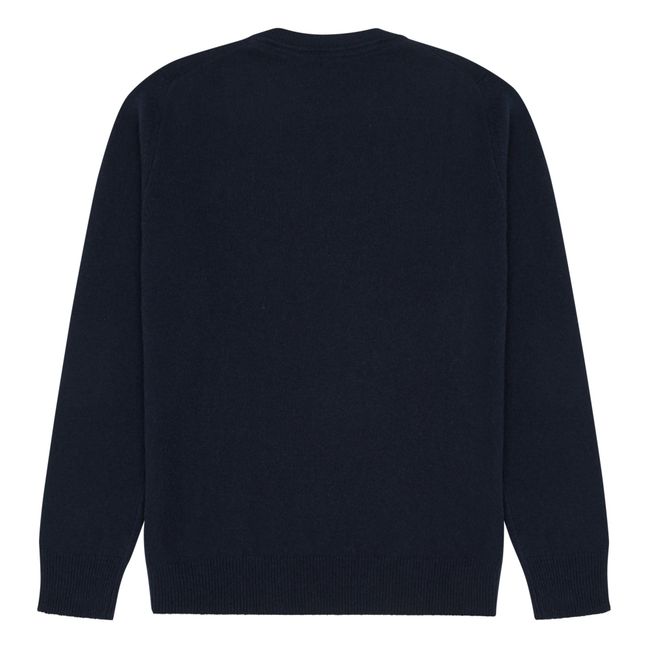 Sigfried Lambswool Jumper | Navy blue