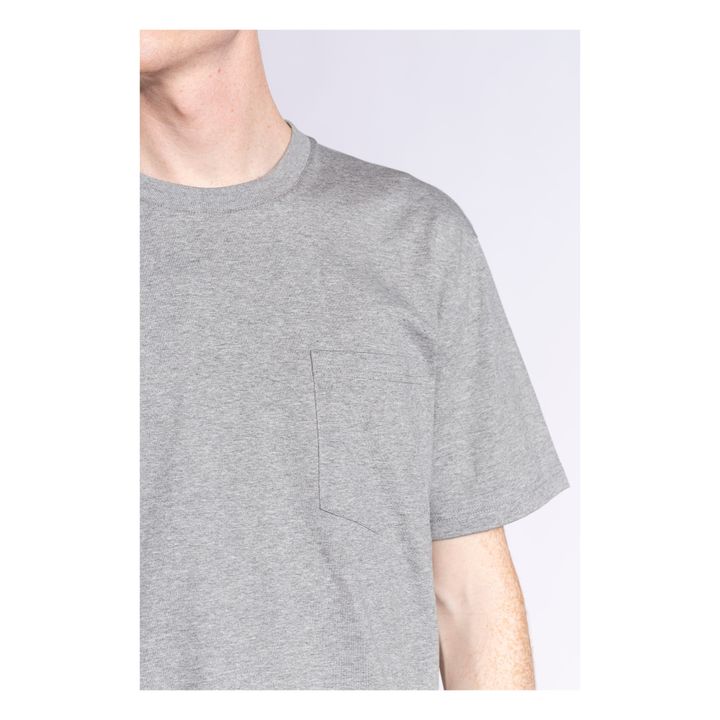 Johannes Standard Pocket Organic Cotton T-Shirt | Grigio chiné chiaro- Produktbild Nr. 3