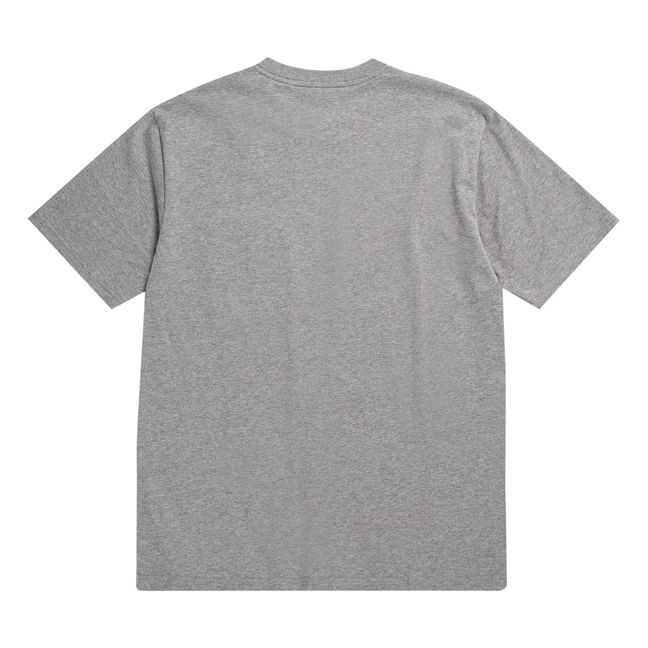 Johannes Standard Pocket Organic Cotton T-Shirt | Gris jaspeado claro