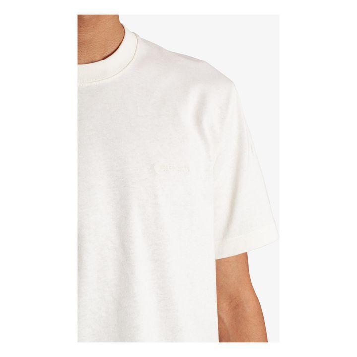 T-Shirt Coton Bio Johannes Heavy Logo SS | Ecru- Image produit n°2