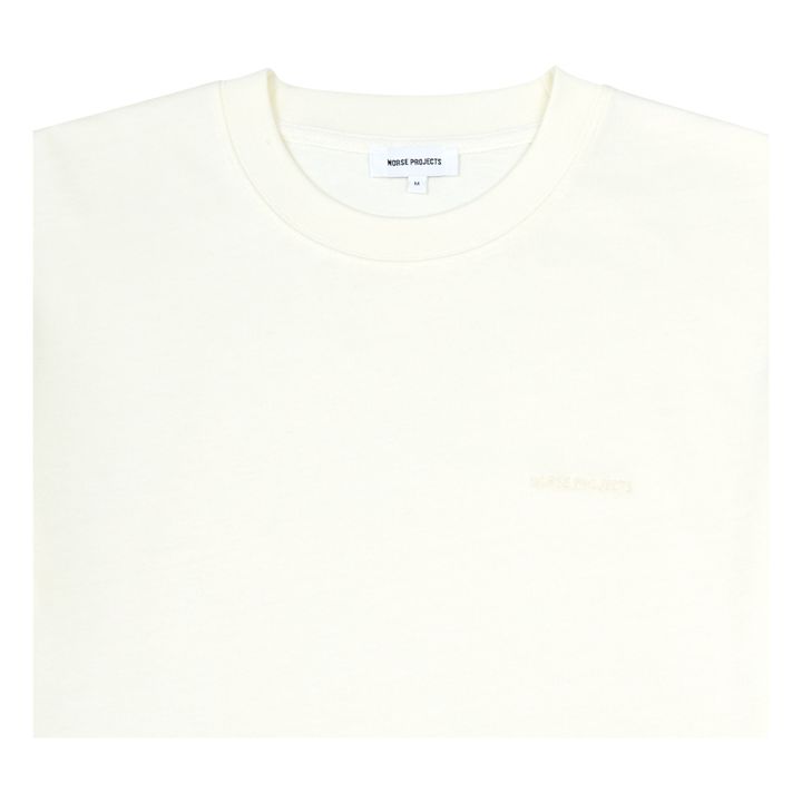 Johannes Heavy Logo SS Organic Cotton T-Shirt | Ecru- Immagine del prodotto n°3