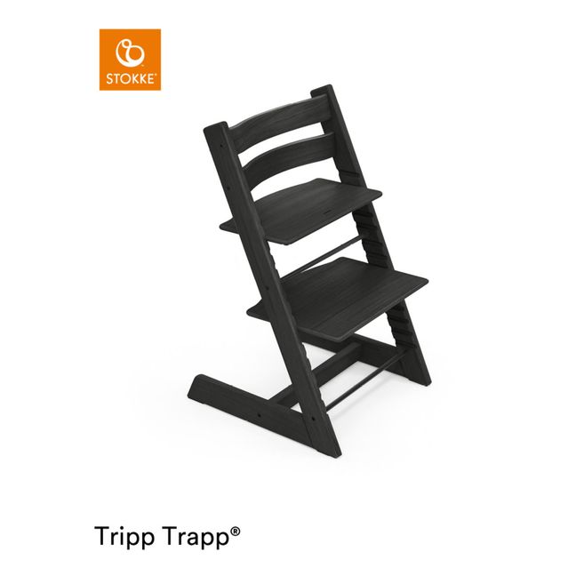 Sedia alta in rovere Tripp Trapp® | Nero