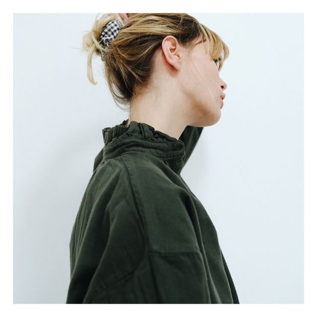 Rosebush Double Cotton Muslin Blouse - Women’s Collection  | Verde scuro