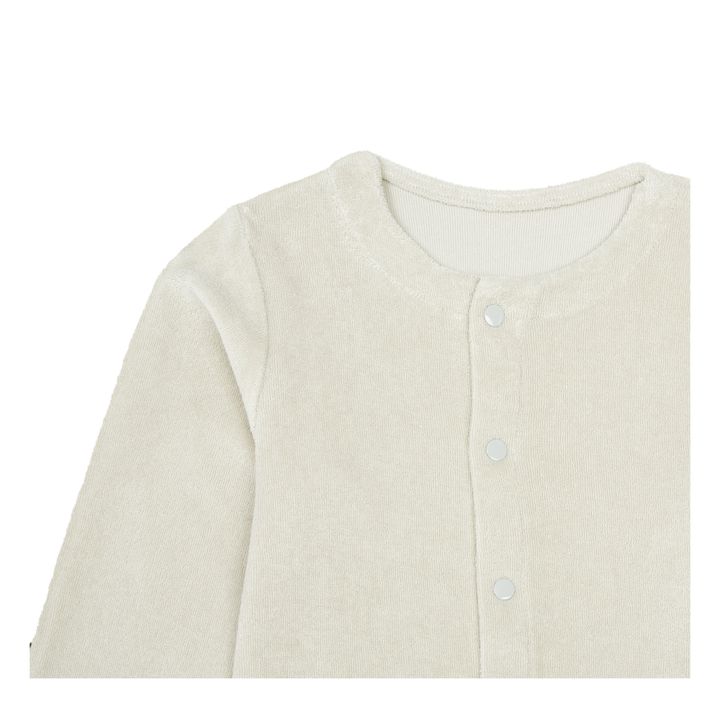Lemon Balm Organic Cotton Terry Cloth Cardigan | Gris- Imagen del producto n°1