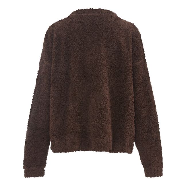 Sweatshirt Felloptik - Damenkollektion  | Braun