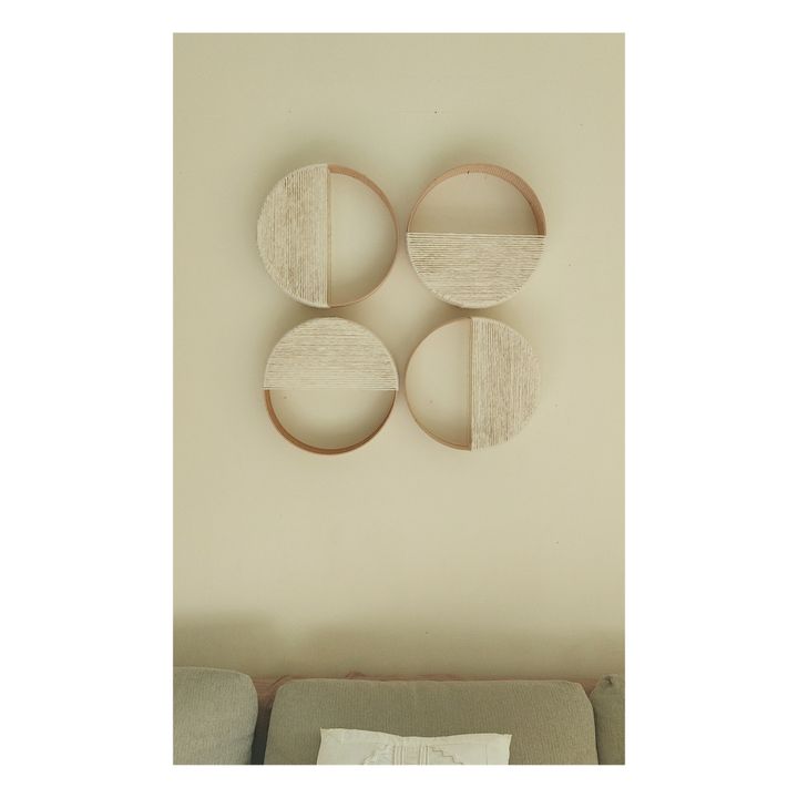 Runde Dekoration Wabi Sabi - 4 Stück | Weiß- Produktbild Nr. 4