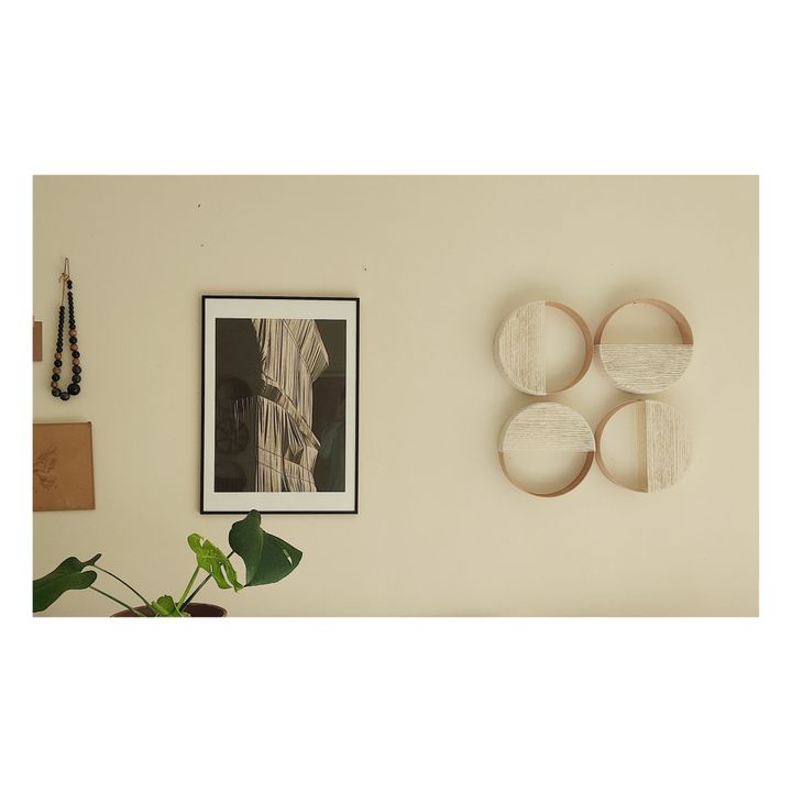 Wabi Sabi Loops Wall Hanging - Set of 4 | White- Product image n°6