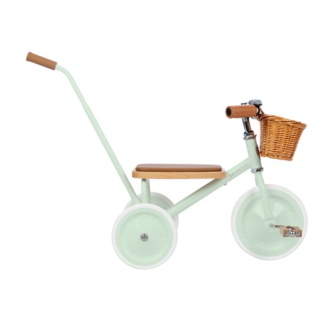 Tricycle en métal et bois | Mint Green