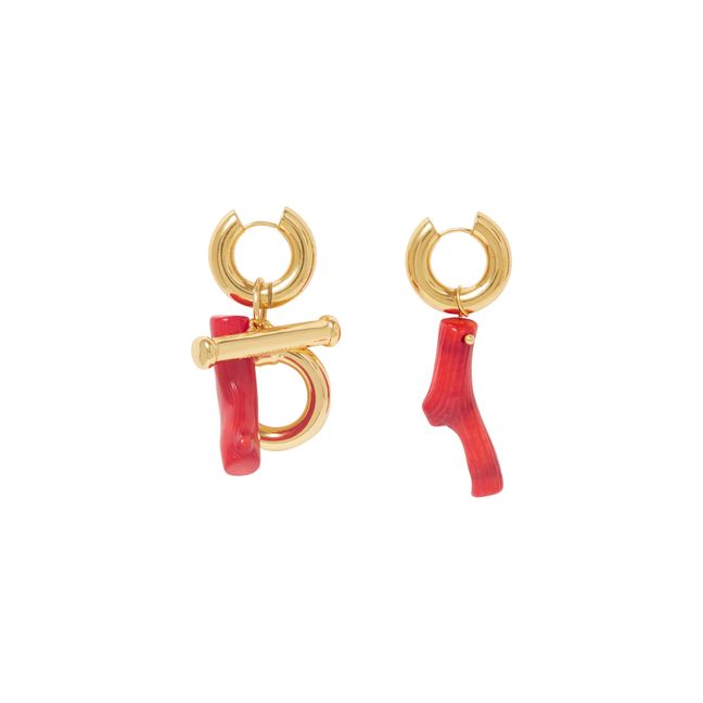 Coral Earrings | Red
