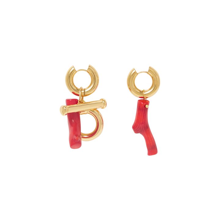 Coral Earrings | Rosso- Immagine del prodotto n°0