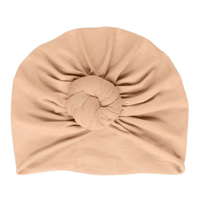 Turban-Mütze Beanie Nude | Beige