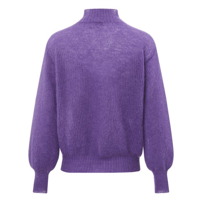 Mohair High-Neck Sweater | Violett