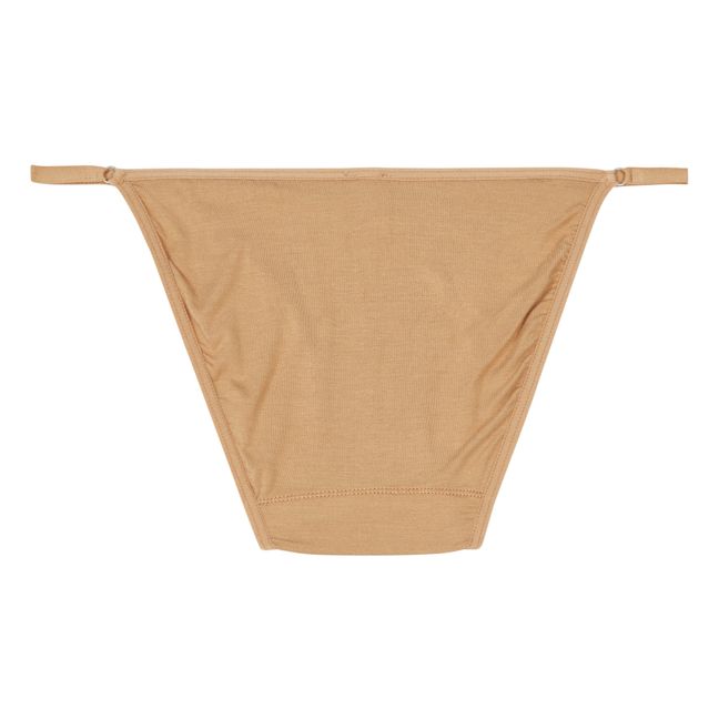 Culotte a costine in jersey di bambù Ligo | Nude Beige