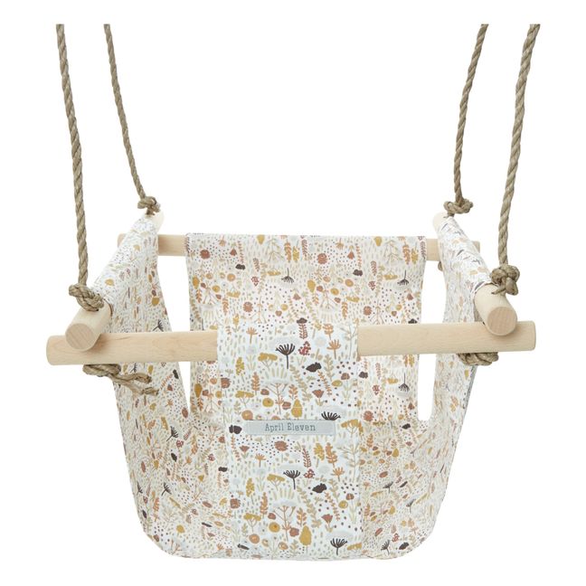 Babyschaukel aus Baumwolle Wald Beige