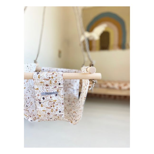 Babyschaukel aus Baumwolle Wald Beige