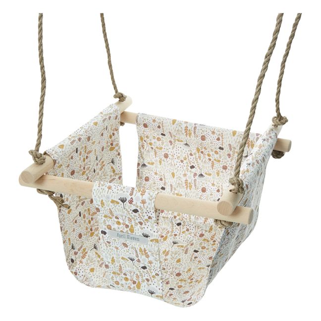 Babyschaukel aus Baumwolle Wald Beige