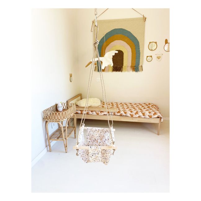 Babyschaukel aus Baumwolle Wald Beige