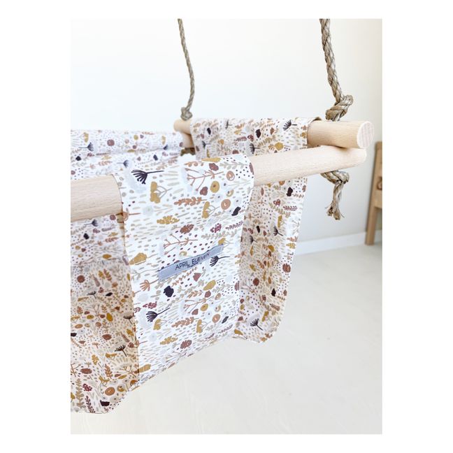 Babyschaukel aus Baumwolle Wald Beige