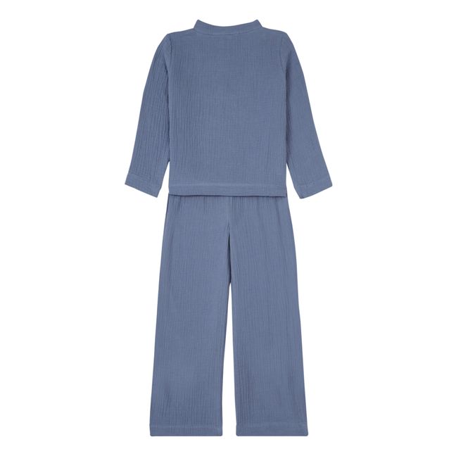 Deli Double Muslin Pyjamas | Blau
