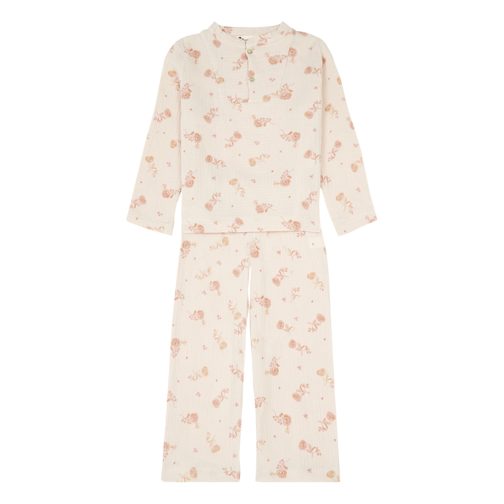 Risu Risu Pyjama Deli Fleurs Doppelter Gaze | Seidenfarben