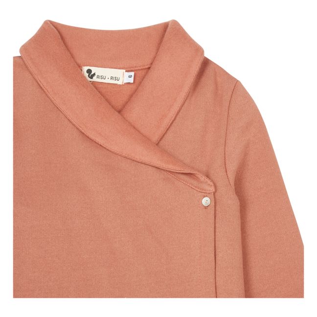 Cocoon Wrap Over Cardigan | Pink