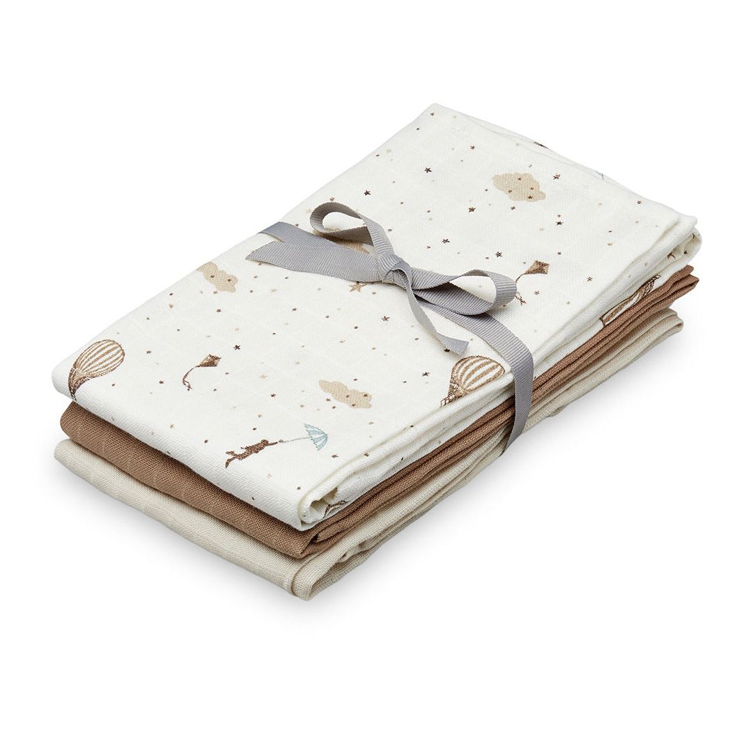 Dreamland Organic Cotton Muslin Swaddling Cloths - Set of 3